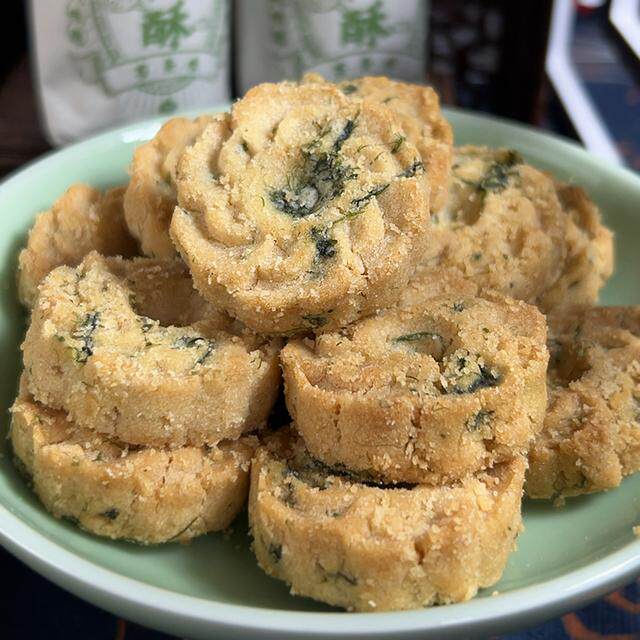 宁波特产苔菜酥饼葱油小桃酥小包装手工传统椒盐桃酥传统糕点零食