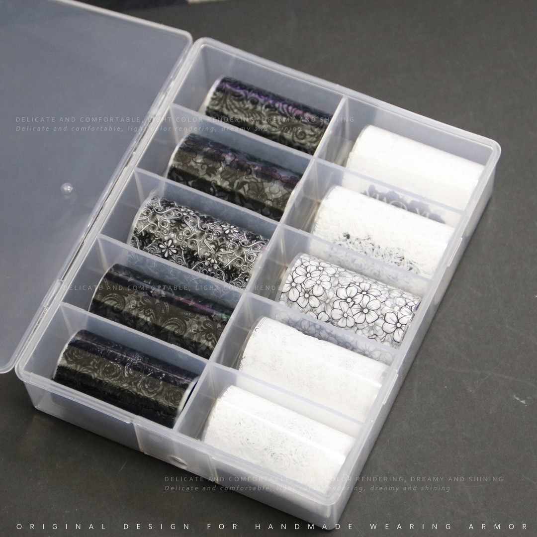 【黑白玫瑰花转印纸】十卷多彩款式美甲转印纸转印胶系列ins风,彩妆/香水/美妆工具,指甲装饰,淘宝优惠券,粉丝福利购,淘宝优惠卷