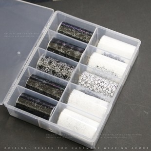 【黑白玫瑰花转印纸】十卷多彩款式美甲转印纸转印胶系列ins风