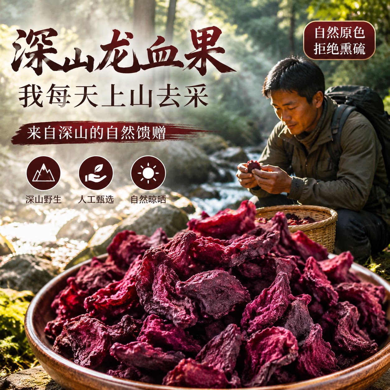 云南深山龙血果茶无硫果干泡水