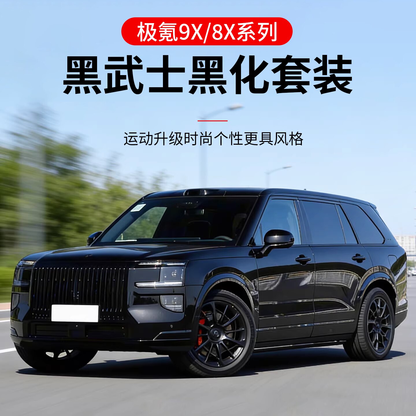 极氪9X/8X黑化专用车窗饰条图片