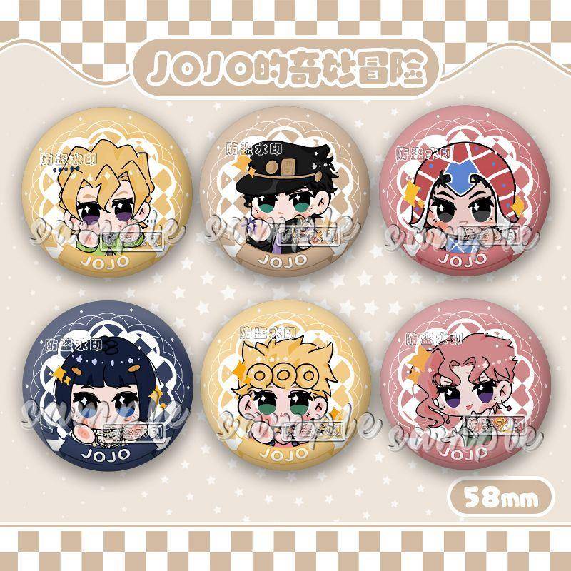 JOJO的奇妙冒险承太郎盖多乔鲁诺周边谷子吧唧精美徽章摆件收藏品