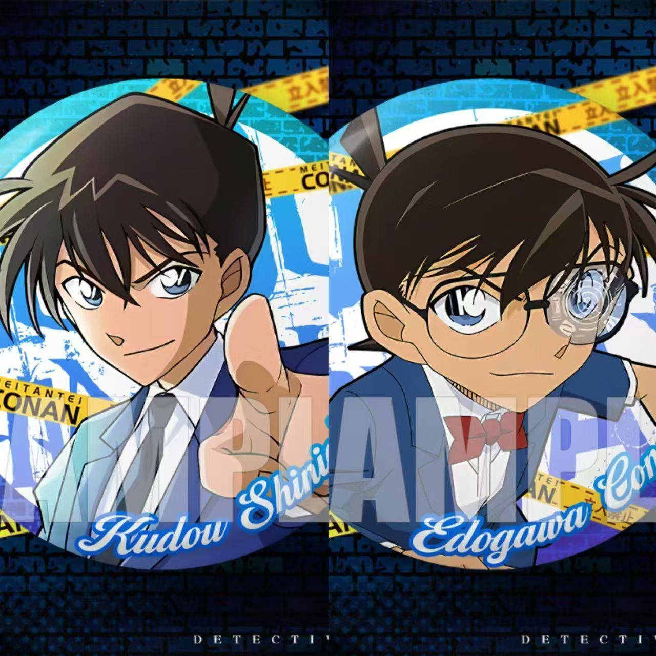 名侦探柯南动漫新兰怪盗基德灰原哀毛利兰周边双闪大徽章谷子挂饰