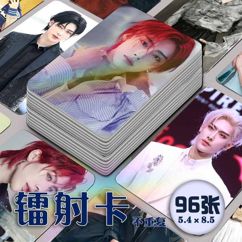 沈泉锐镭射小卡96张全套周边自印ZB1专辑拍立得红发lomo卡片收藏
