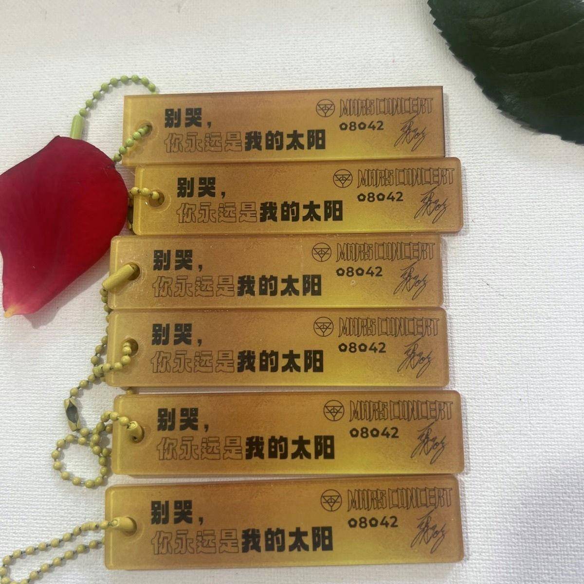 华晨宇日出演唱会2024周边动漫纪念明星歌词钥匙扣挂件个性校徽