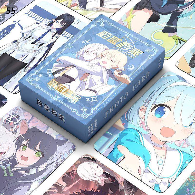 蔚蓝档案小卡55张不重复圆角镭射卡片周边二次元游戏高清生日礼物