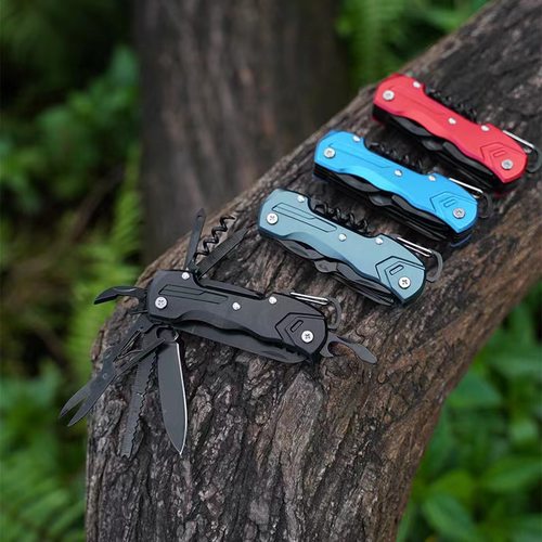 多功能小刀12功能组合折叠刀不锈钢瑞士军刀露营应急工具多用途