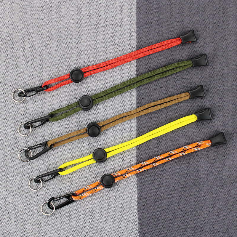 户外防脱刀尾绳可调节编织手电筒手绳快挂钩伞绳刀坠挂绳