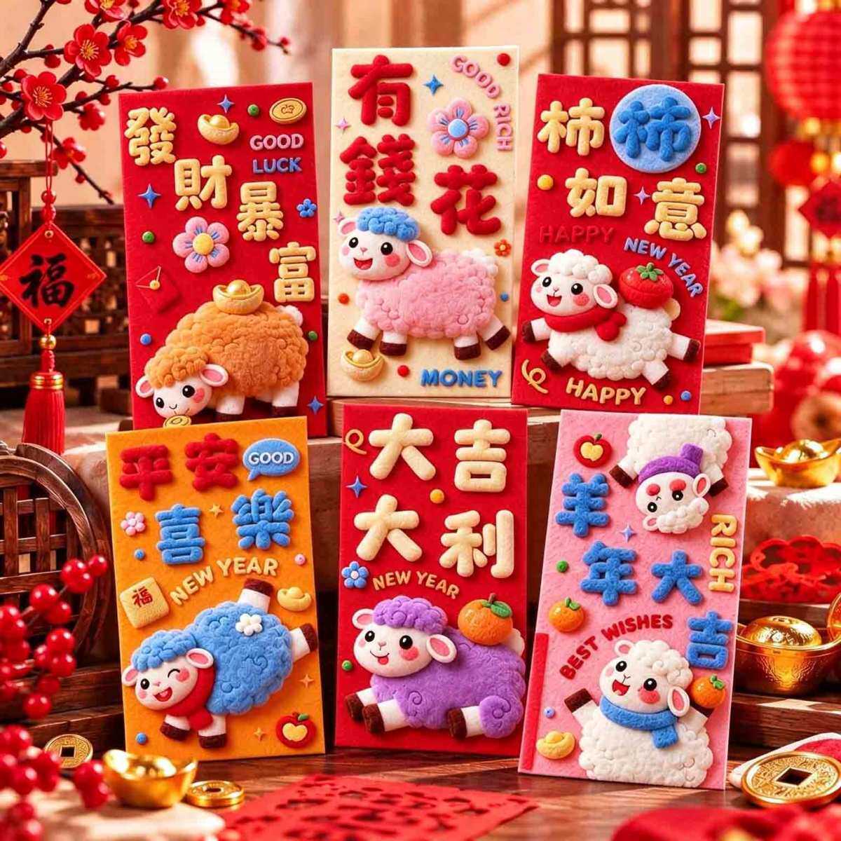 2027年新款红包羊年立体红包年可爱生肖红包春节新年压岁见面礼