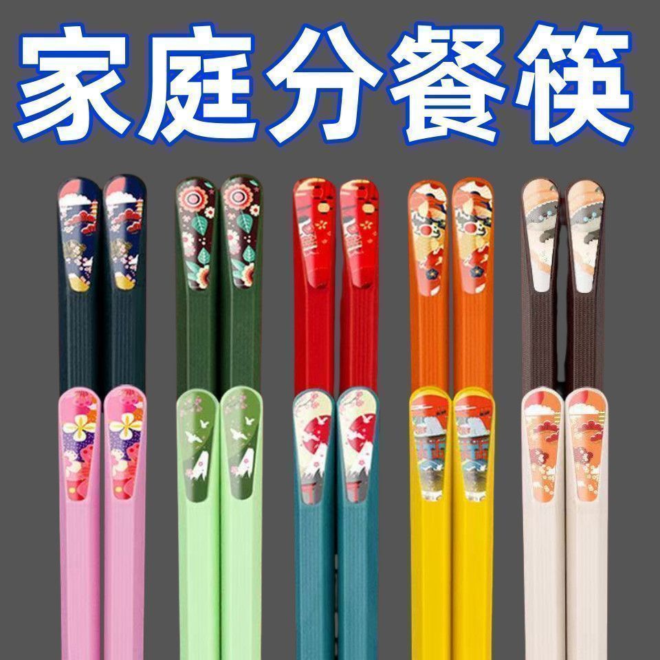 国潮10色合金分餐筷抗菌防滑
