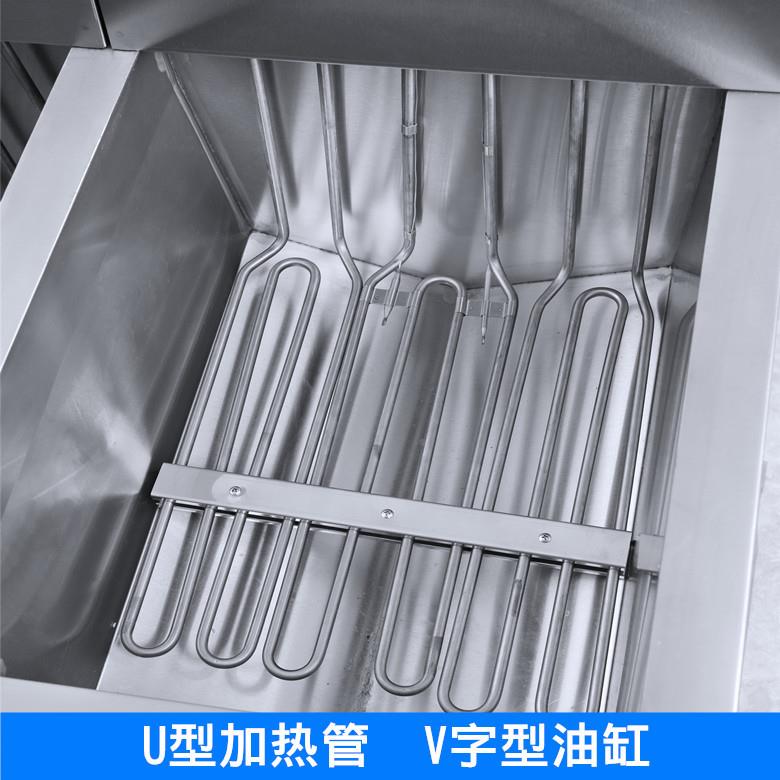 锅商用大容量油加厚双缸炸机电炸炸炸鸡排薯条恒温汉513锅堡店电