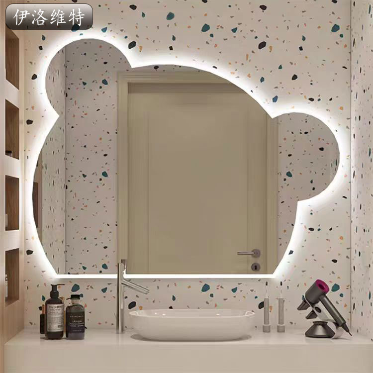 伊洛维特小熊无铜镜化妆镜圆润