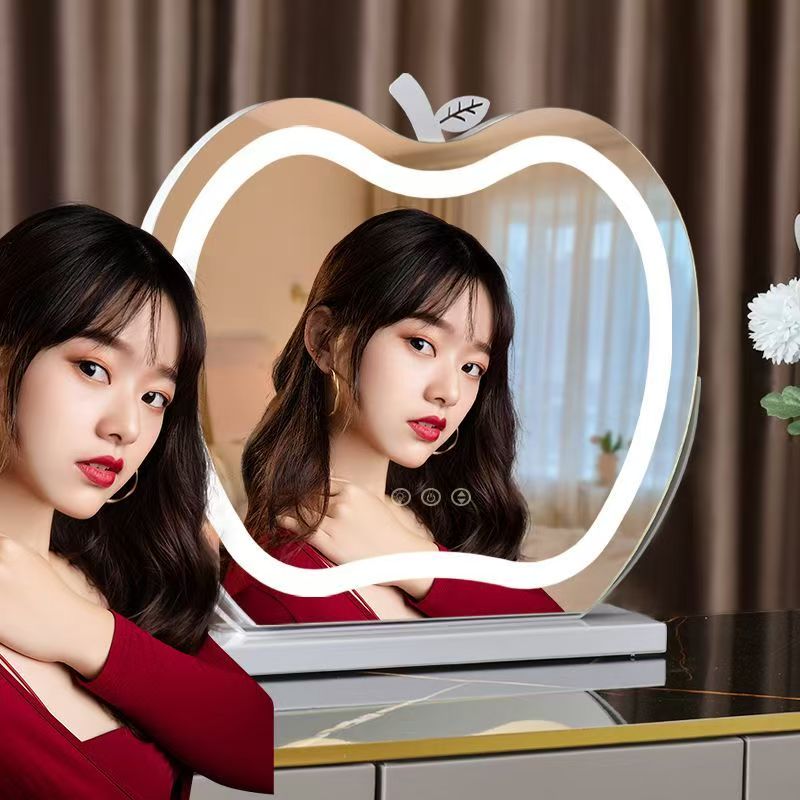 伊洛维特苹果异形梳妆台带灯镜子