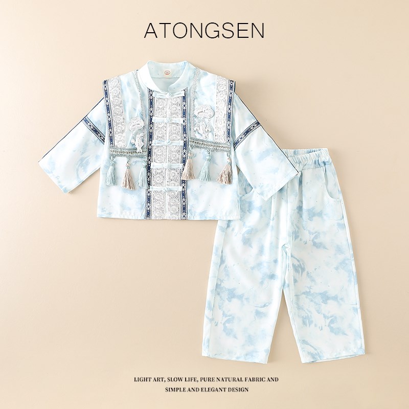 少数民族服装幼儿园儿童演出服广西壮族苗族舞蹈表演服男女童汉服