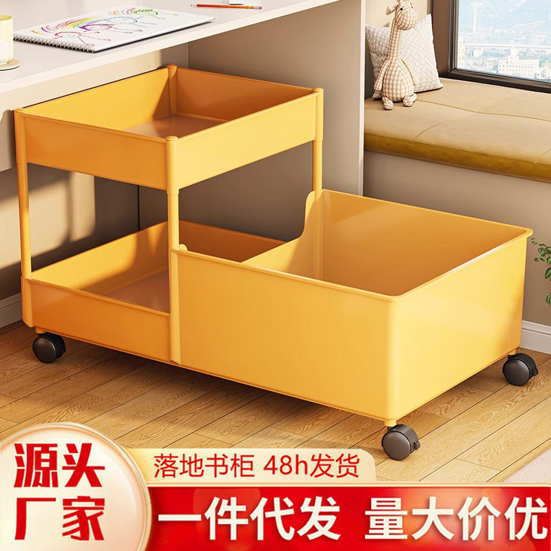 收纳箱桌下书包置物架办公桌边分层带轮小推车宿舍多层移动储物柜