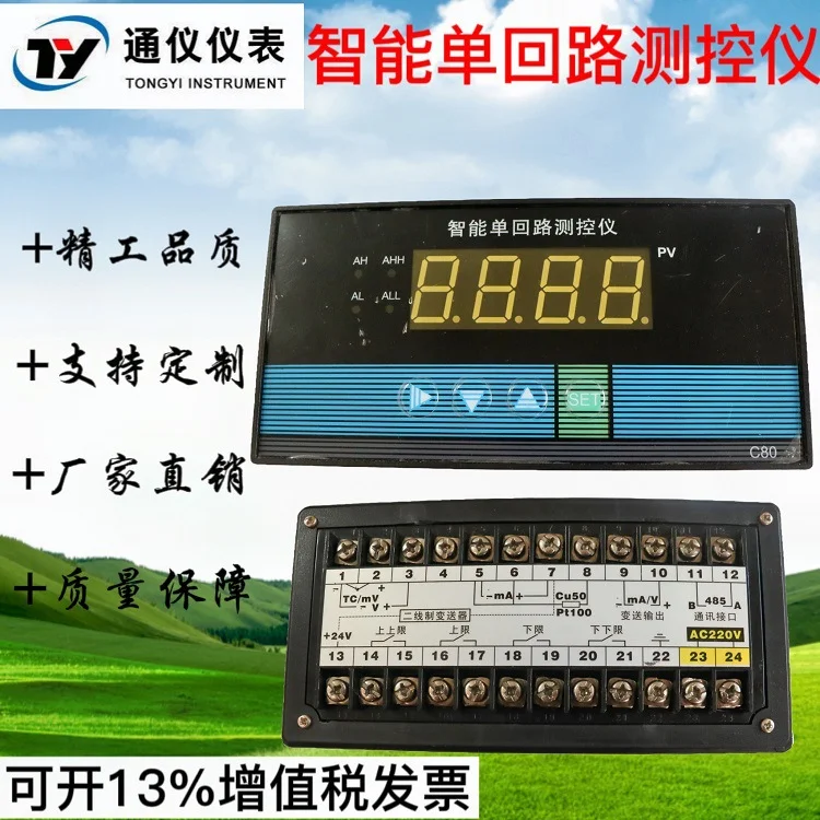 通仪TY-C803温度 压力 液位单回路控制仪 继电器 485 变送输出