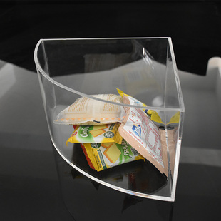 散装食品干货商超小零食陈列架展示收纳直播间弧形半圆转角收纳盒