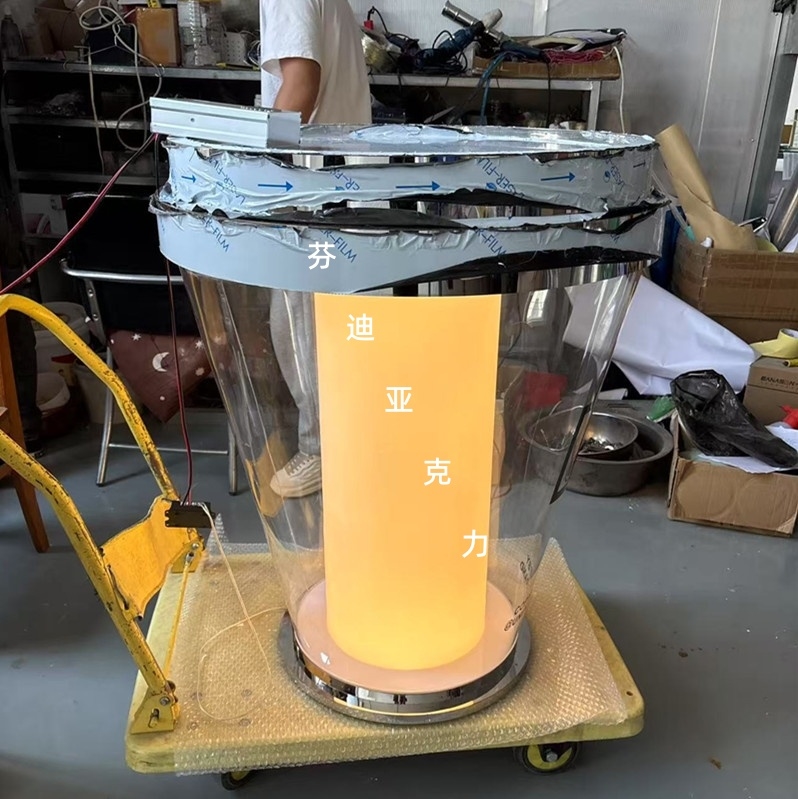 创意亚克力奶茶杯发光展示灯箱