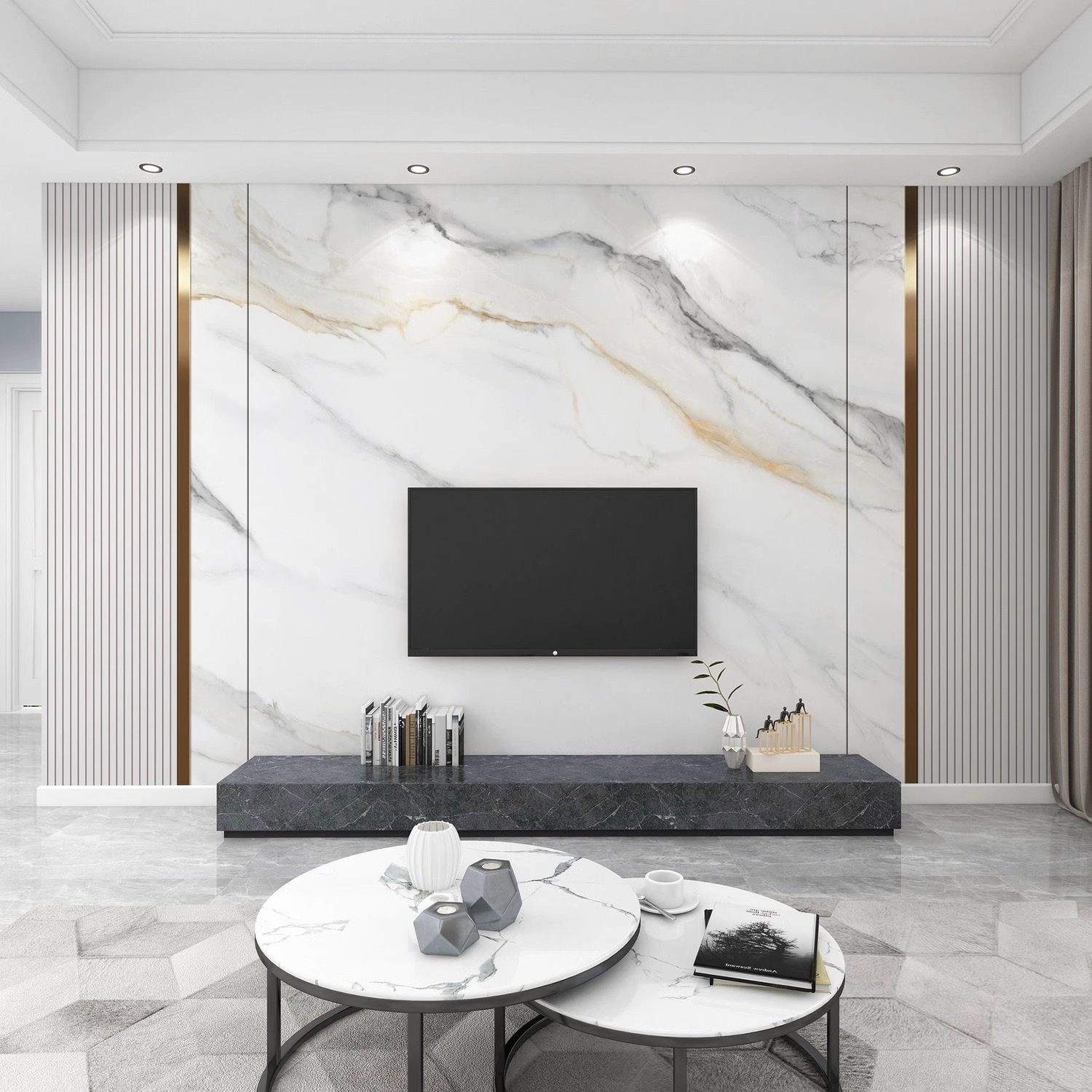 碳晶板电视背景墙仿大理石现代客厅金刚板沙发背景墙板无缝拼接板