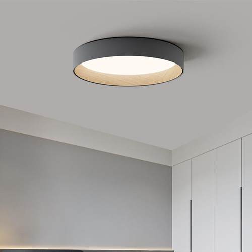 卧室灯led吸顶灯现代简约大气家用极简木纹侘寂风主卧房间书房灯