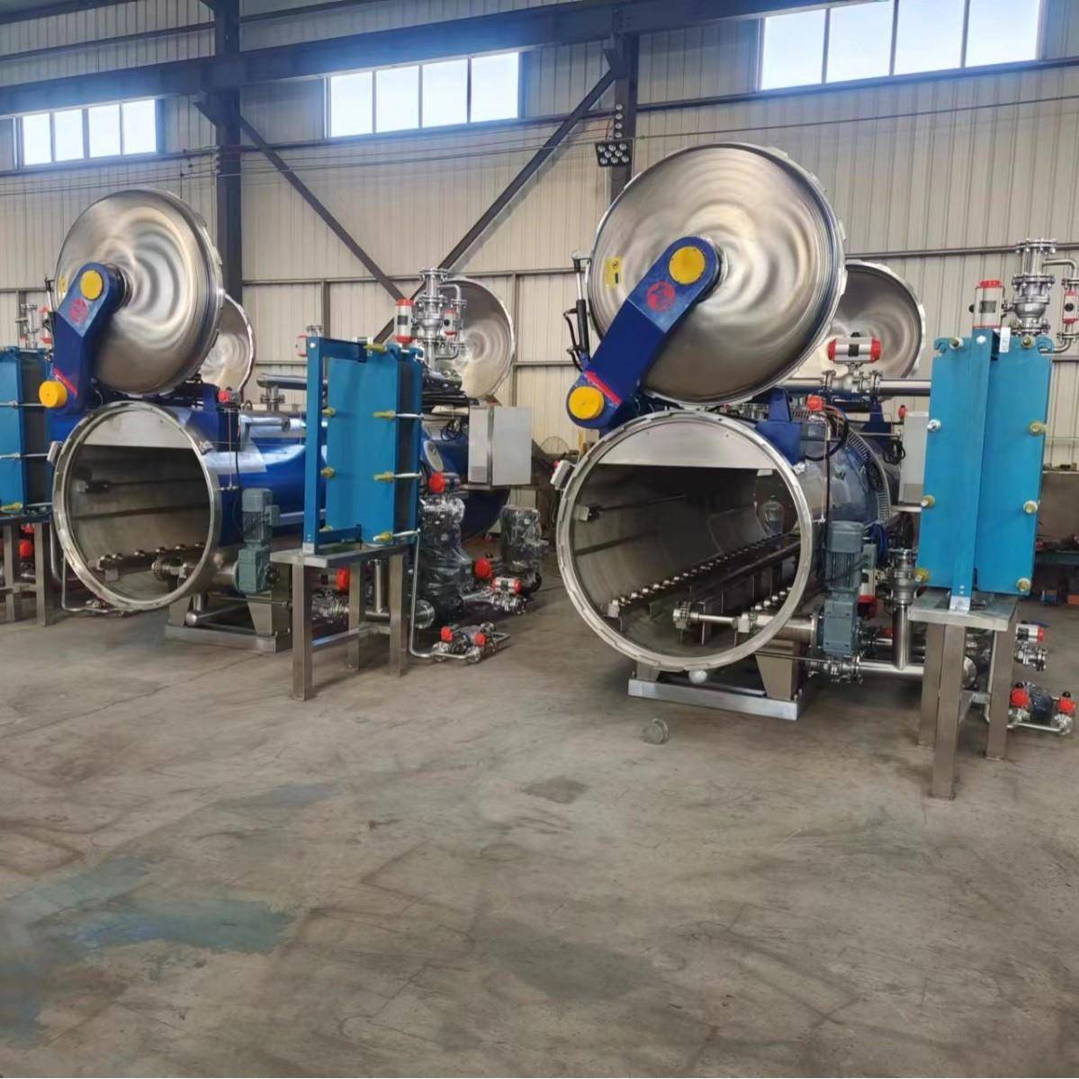 全自动喷淋式玻璃瓶杀菌锅手撕素肉全鸡米粽子高温高压灭菌设备