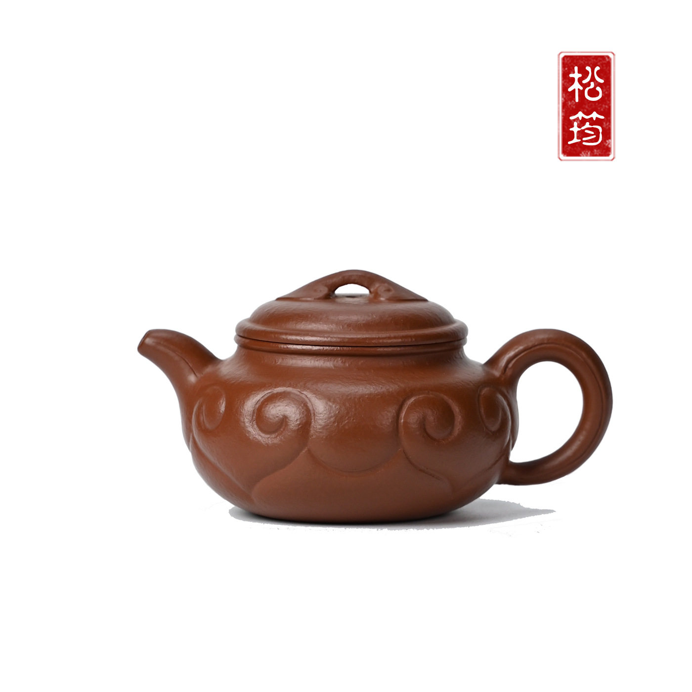 原矿朱泥纯手工如意仿古国风自用宜兴紫砂壶功夫泡茶壶茶壶250ML