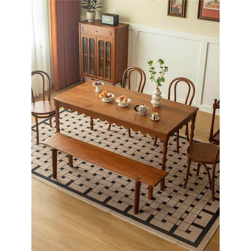 复古餐桌樱桃木实木餐桌椅组合小户型家用长方形原木书桌,鲜花速递/花卉仿真/绿植园艺,割草机/草坪机,淘宝优惠券,粉丝福利购,淘宝优惠卷