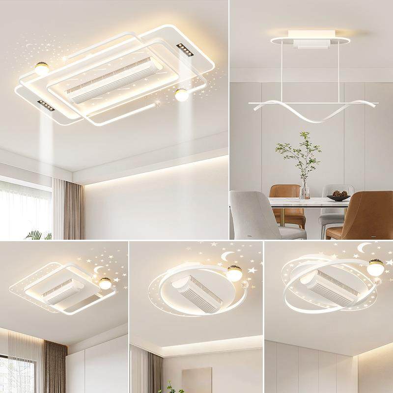 客厅主灯无叶风扇灯现代简约大厅卧室吸顶灯全屋隐形吊扇餐厅一体