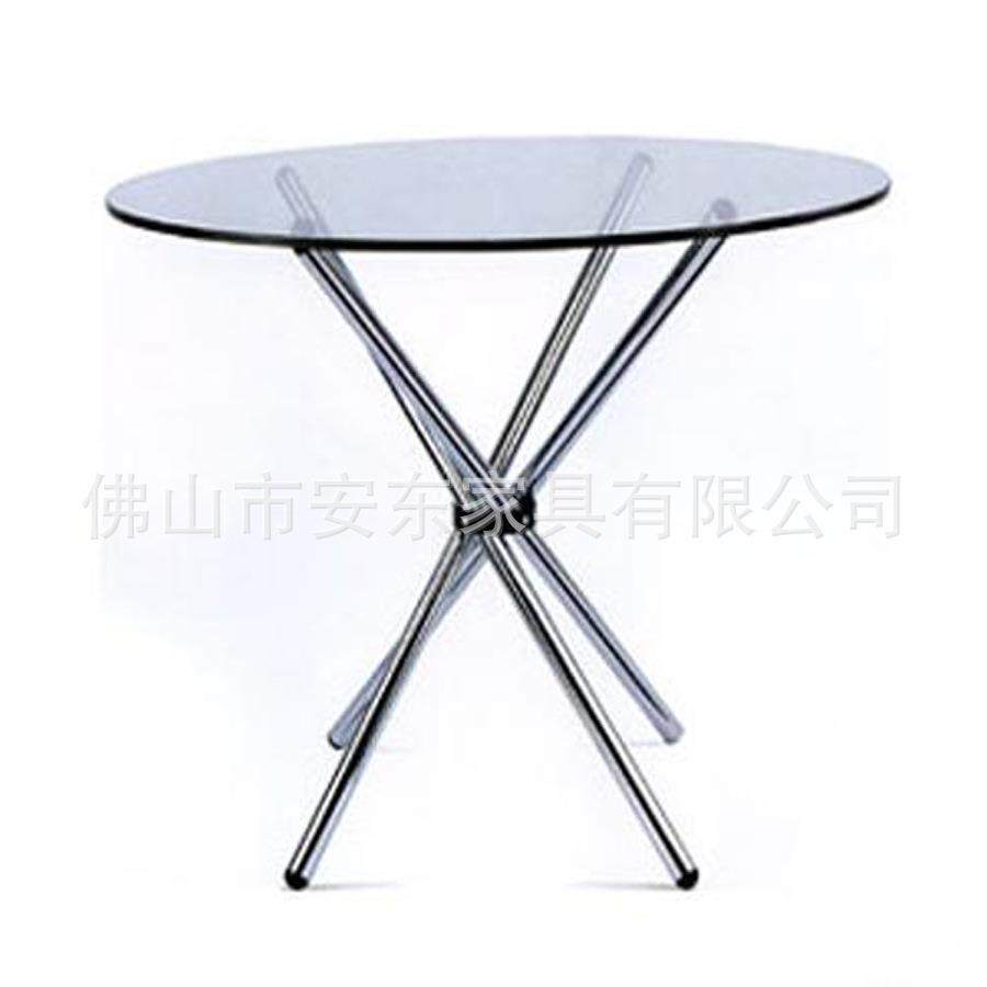 不锈钢架钢化玻璃小户型洽谈桌会议桌办公室时尚筷子玻璃桌茶几