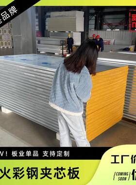 中空玻镁板防火板隔墙岩棉保温板彩钢瓦夹芯板净化板厂房吊顶组装