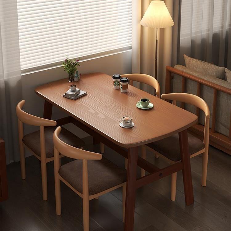 餐桌家用小户型简约现代吃饭桌子出租房用长方形饭桌餐饮商用桌椅