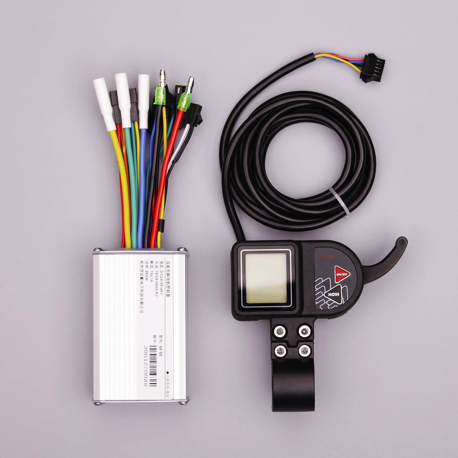 24V36V48V250W350W电动自行车山地车锂电控制器LCD指勾液晶仪表套