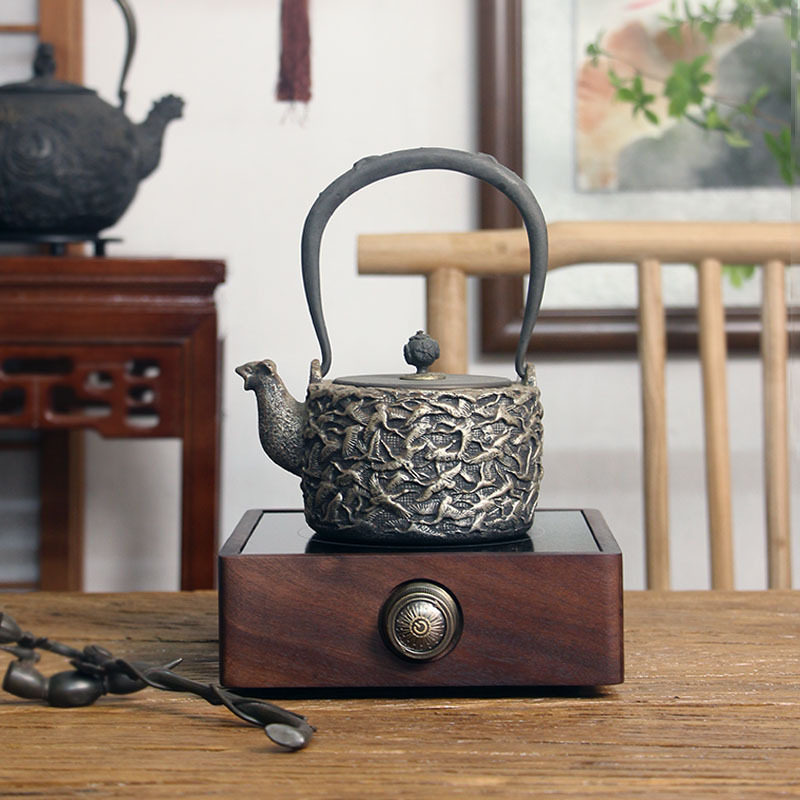 胡桃木电陶炉茶炉煮茶器实木智能烧水泡茶煮茶壶蒸茶养生壶煮茶炉