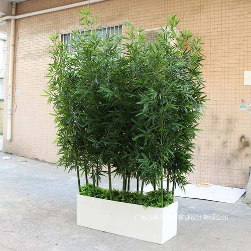 广州仿真竹子室内外隔断竹林装饰PE手感假竹子装饰仿真竹子