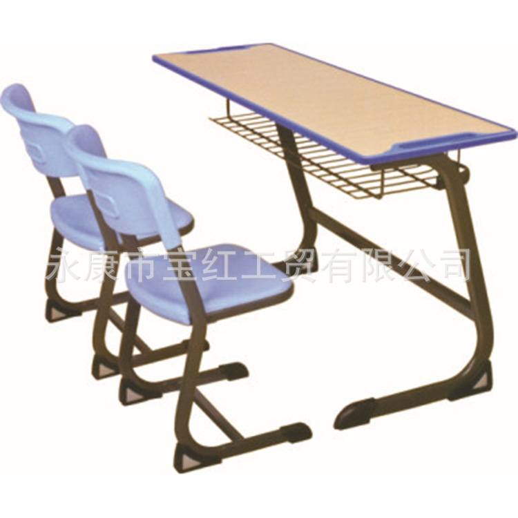 供应分体课桌椅/单人/双柱单人学生课桌[带椅子]