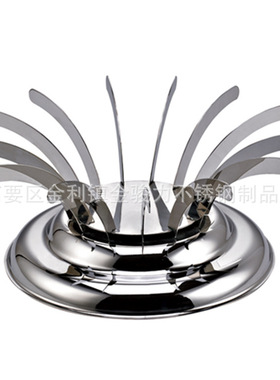 个性创意高档不锈钢皇冠底座果盘托展示座 酒店酒吧自助餐摆台