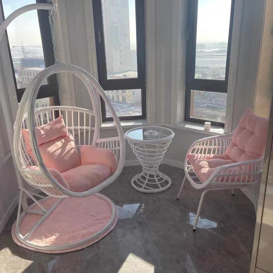 阳台吊篮吊床藤椅户外休闲室内秋千双人懒人庭院吊椅摇篮摇椅躺椅