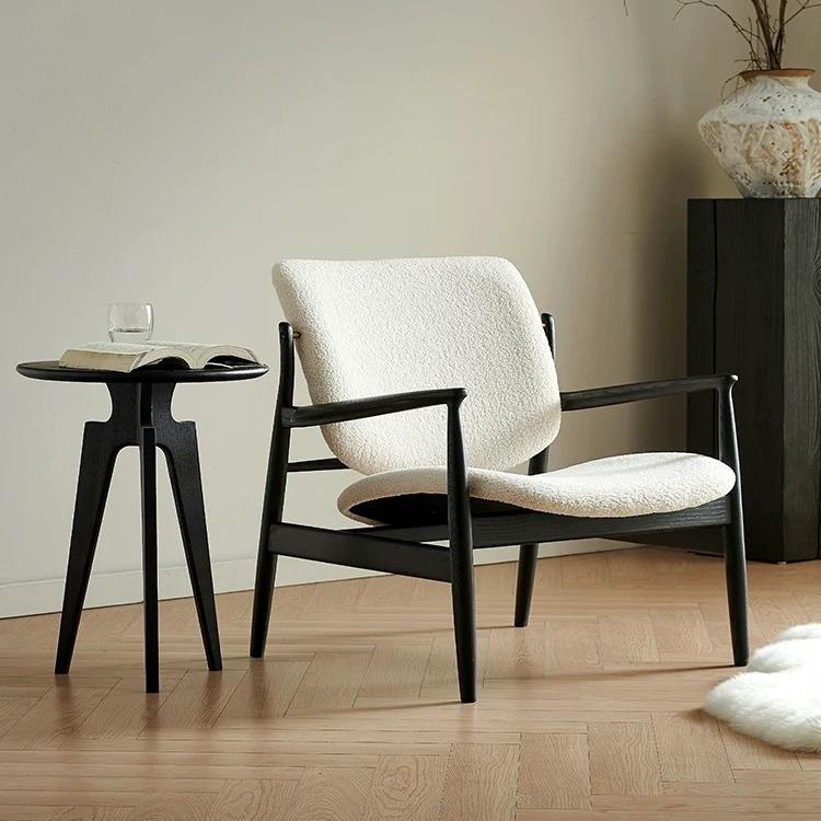 蒙歌利亚|法兰西椅客厅休闲椅北欧设计师椅子阳台家用实木沙发椅