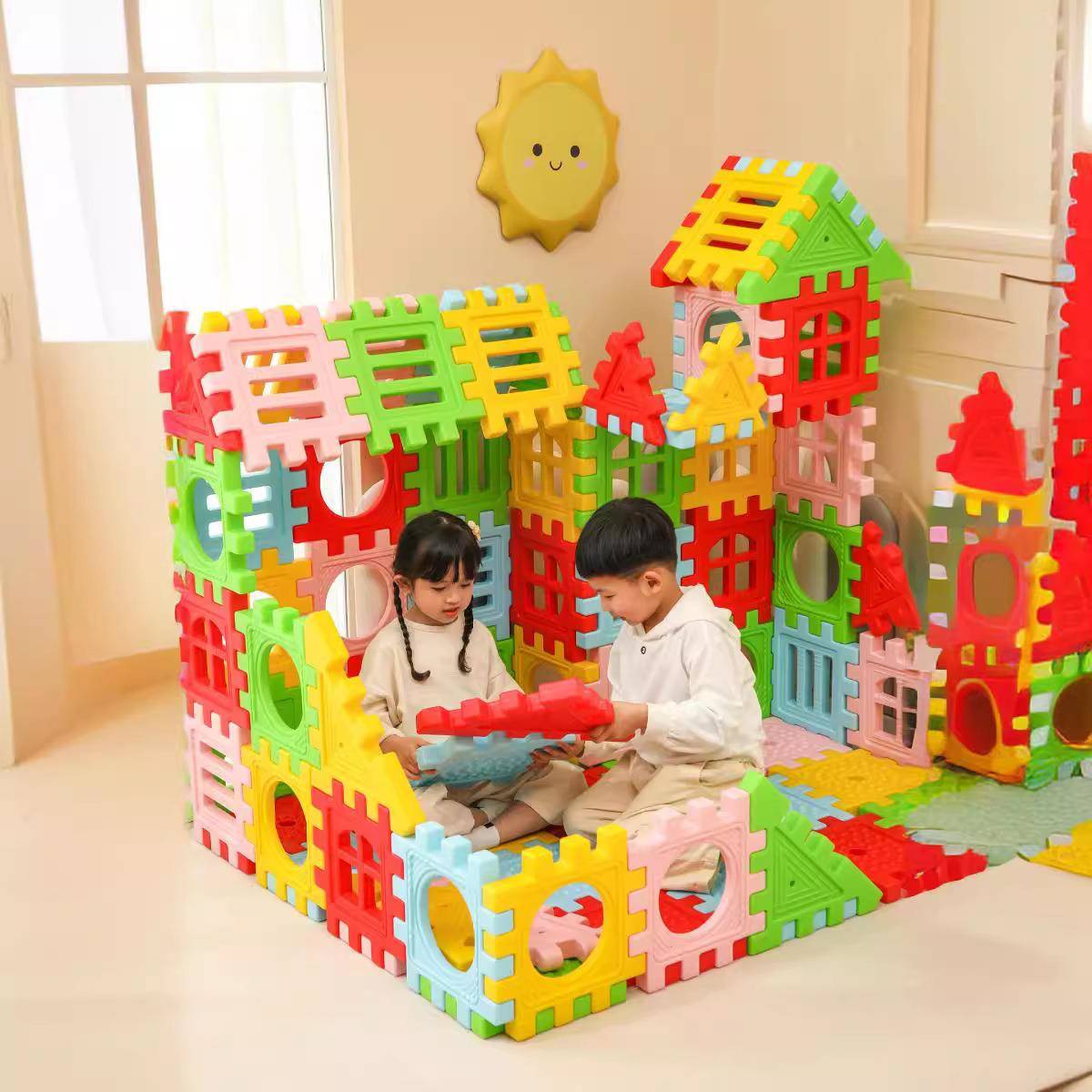 幼儿园超大城堡积木室内大型拼装积木益智快乐多搭积木小房子区角