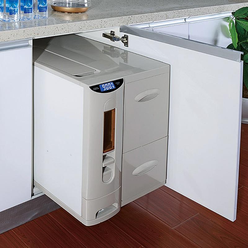 BK9K米箱拉篮嵌入式米桶米柜家用橱柜米缸面箱厨房抽拉式一体