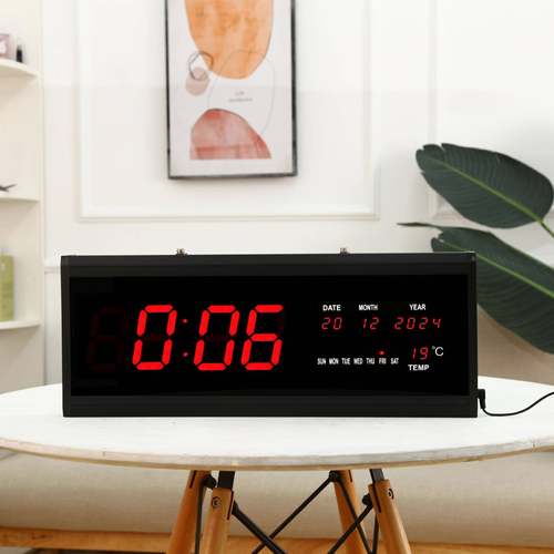 万年历2025新款电子钟客厅壁钟家用led数码大字挂钟时钟表