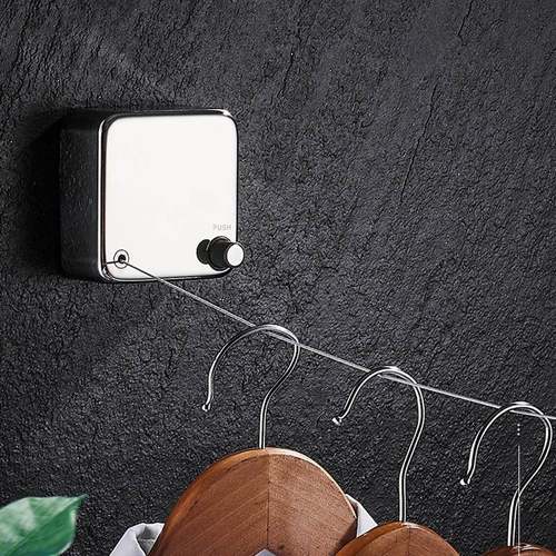 304不锈钢阳台隐形收缩晾衣绳钢丝晒衣绳室内家用晾衣神器