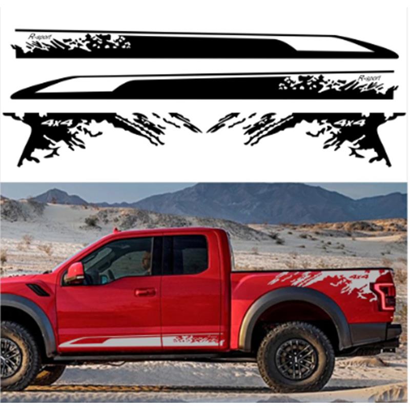 适用于福特猛禽F-150侧裙车贴改装个性贴纸拉花贴A410