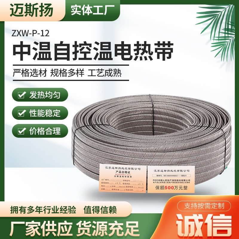 ZXW-P-12中温自控温电热带阻燃防爆电伴热带工业电加热带供应
