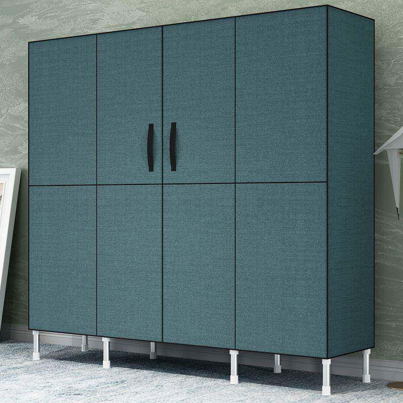 简易组装衣柜卧室双人布艺收纳柜实用布衣柜钢管加粗加固全钢架