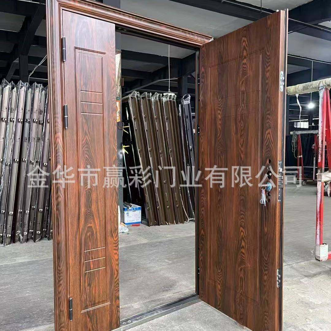 家用铝合金防盗门别墅新中式单门入户门简约大气安全门进户门工厂