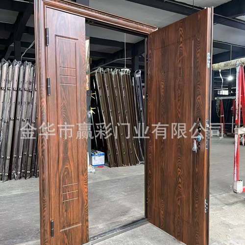 家用铝合金防盗门别墅新中式单门入户门简约大气安全门进户门工厂