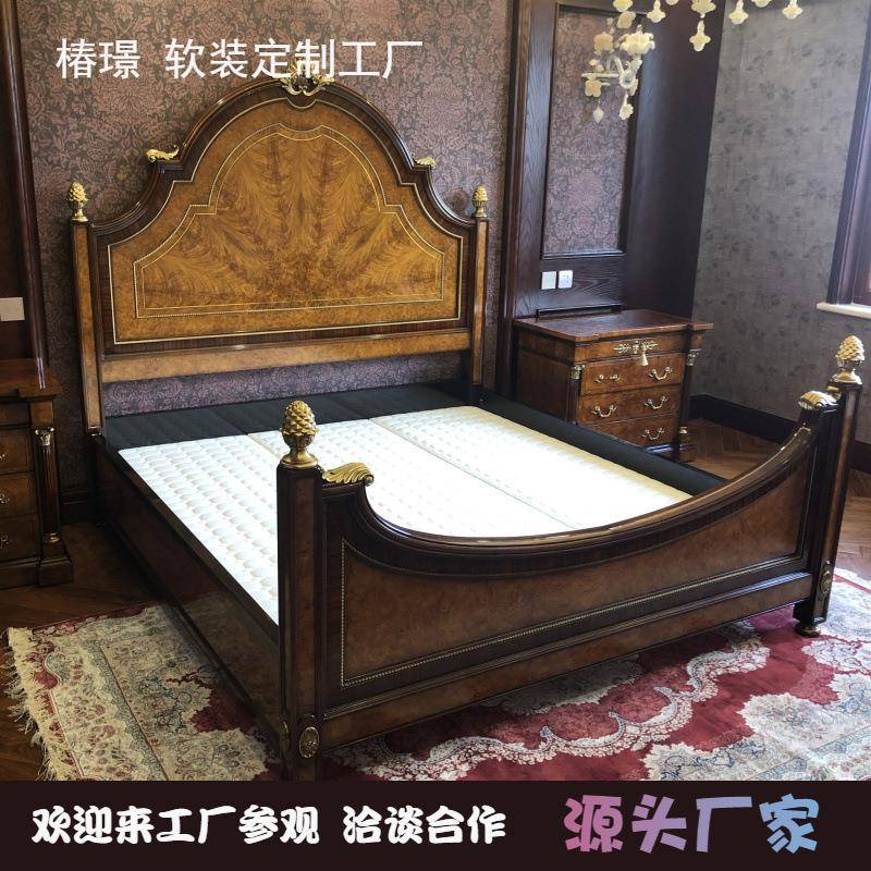 欧式亚历山大1.8米双人床别墅主卧新古典铜件英式床宫廷奢华婚床