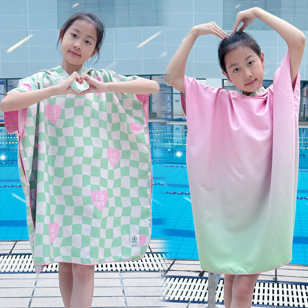 韩国ciellemarin儿童喜马林套头式沙滩冲浪浴袍防晒双面浴袍衣,运动/瑜伽/健身/球迷用品,浴巾/吸水巾,淘宝优惠券,粉丝福利购,淘宝优惠卷