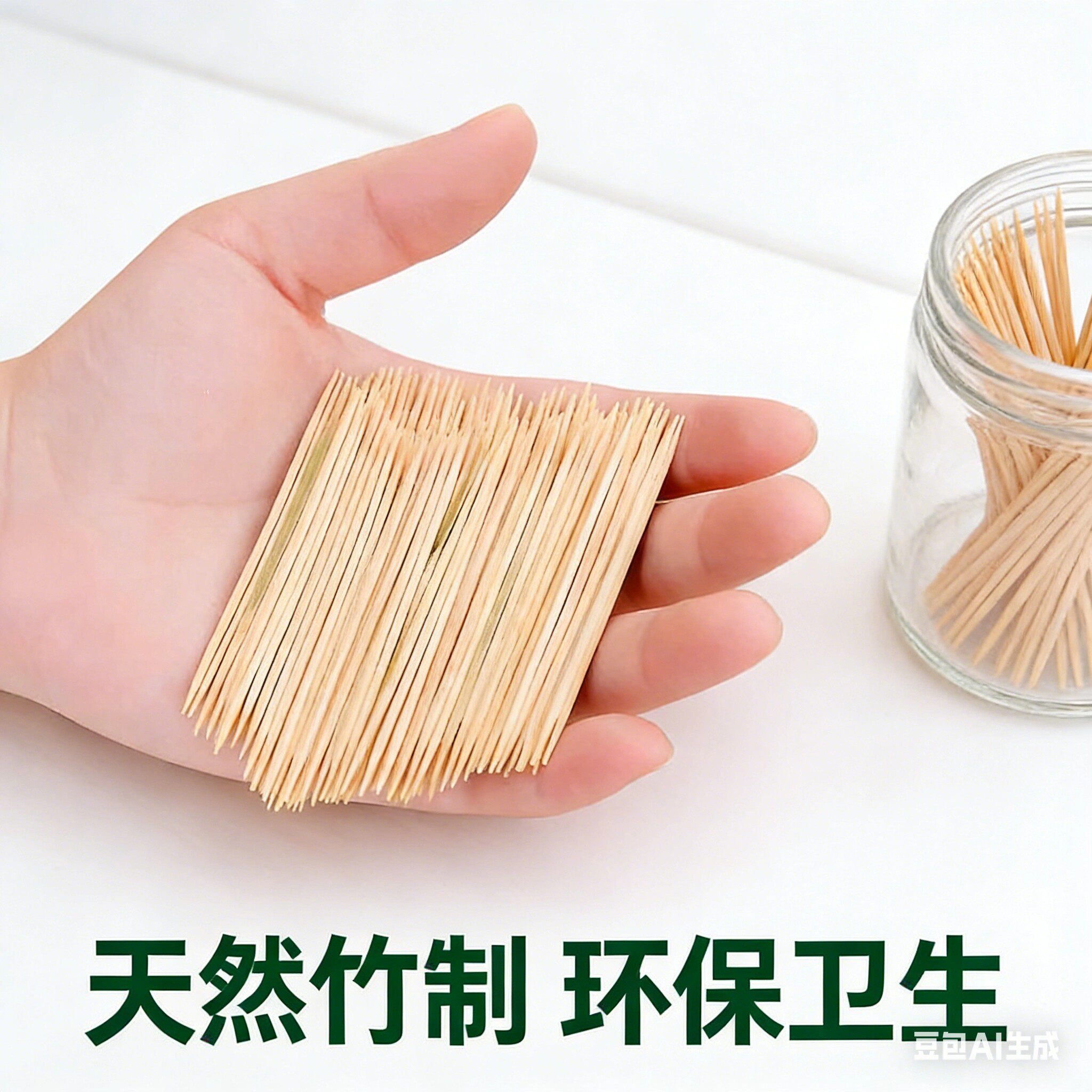 竹制牙签双头精细竹牙签袋装家用一次性竹签子天然竹制简约卫生